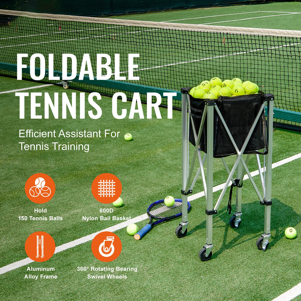 Foldable Pickleball Ball Hopper Cart
