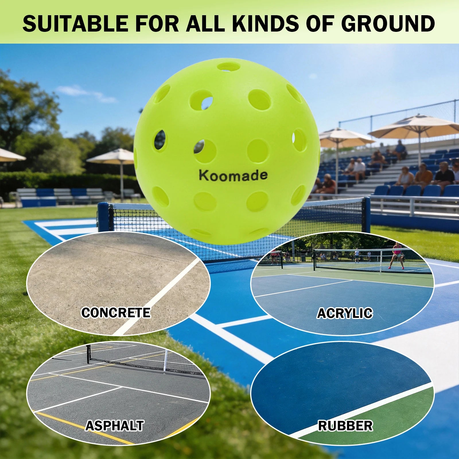KOOMADE Pickleball Balls Set